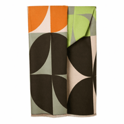 Retro Geometric Scarf - Elegant Everyday Shawl - Heritage Of Scotland - OLIVE MIX