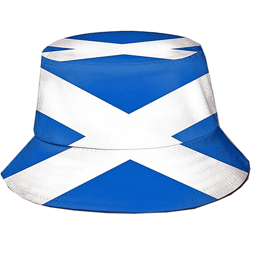 Saltire Bucket Hat – 100% Cotton Scottish Festival Hat - Heritage Of Scotland - Saltire