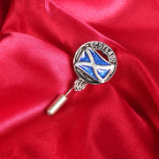 Saltire Clan Badge, Kilt Pin, Lapel Pin, Cufflinks, Keyring/Key Fob & Gift Set — Fine Pewter by Art Pewter — Made in Scotland (Shiny Finish) - Heritage Of Scotland - Lapel Pin