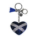 Saltire Heart Diamante Keyring - Heritage Of Scotland - NA