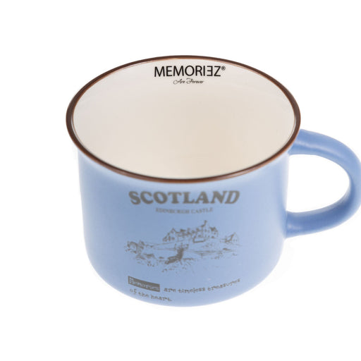 Scotland Castle Bone China Mug Matt - Heritage Of Scotland - BLUE IRIS