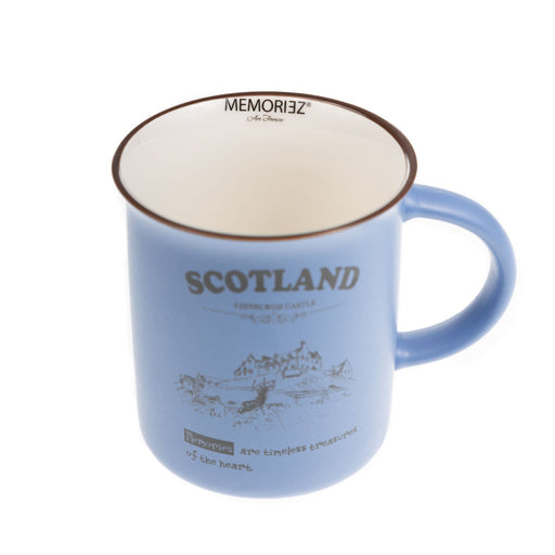 Scotland Castle Bone China Mug Matt - Heritage Of Scotland - BLUE IRIS