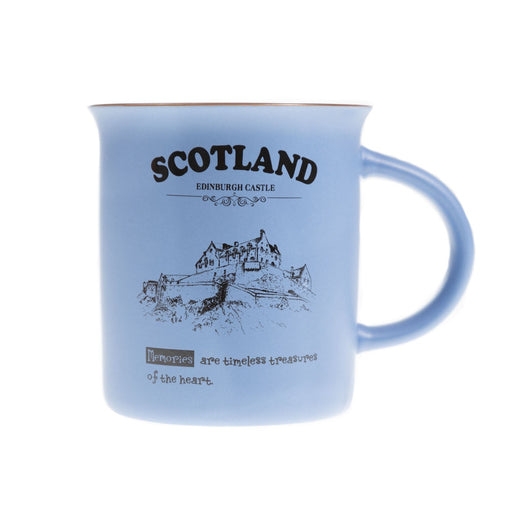 Scotland Castle Bone China Mug Matt - Heritage Of Scotland - BLUE IRIS