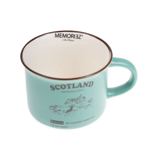 Scotland Castle Bone China Mug Matt - Heritage Of Scotland - EMERALD