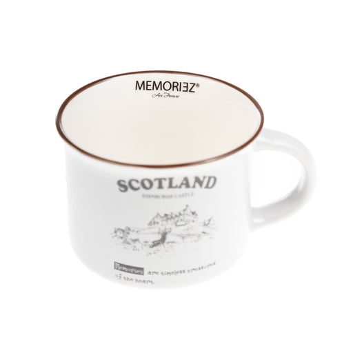 Scotland Castle Bone China Mug Matt - Heritage Of Scotland - GREY