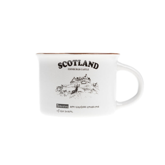 Scotland Castle Bone China Mug Matt - Heritage Of Scotland - GREY