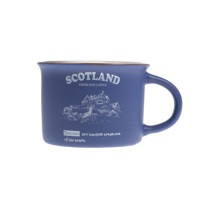 Scotland Castle Bone China Mug Matt - Heritage Of Scotland - NAVY