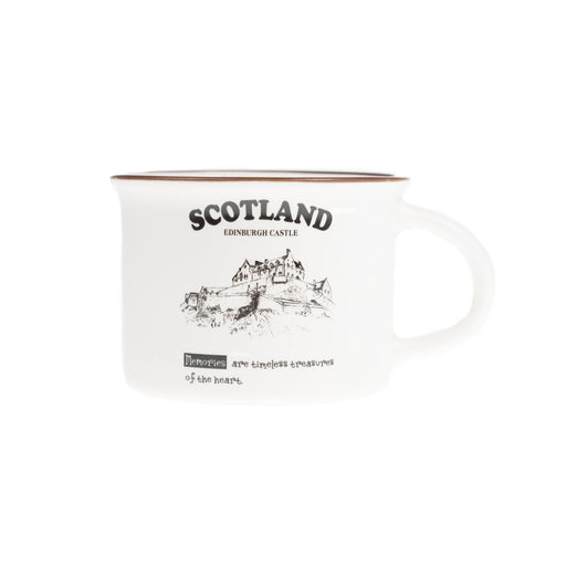 Scotland Castle Bone China Mug Matt - Heritage Of Scotland - WHITE