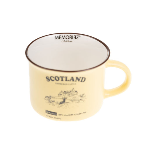 Scotland Castle Bone China Mug Matt - Heritage Of Scotland - YELLOW