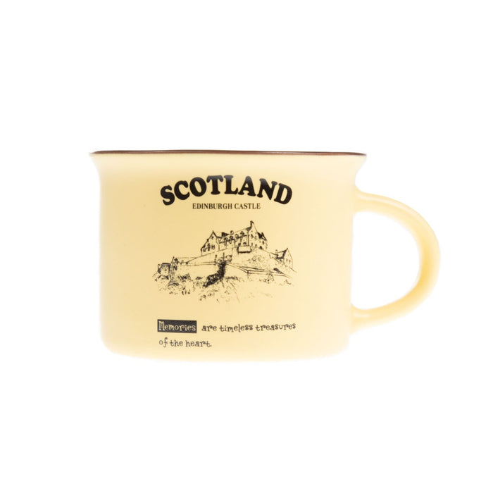 Scotland Castle Bone China Mug Matt - Heritage Of Scotland - YELLOW