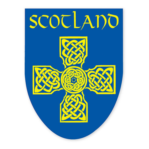 Scotland Celtic Cross Sticker - Heritage Of Scotland - BLUE