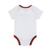 Scotland Flag Babygrow - Heritage Of Scotland - WHITE/RED TARTAN TRIM