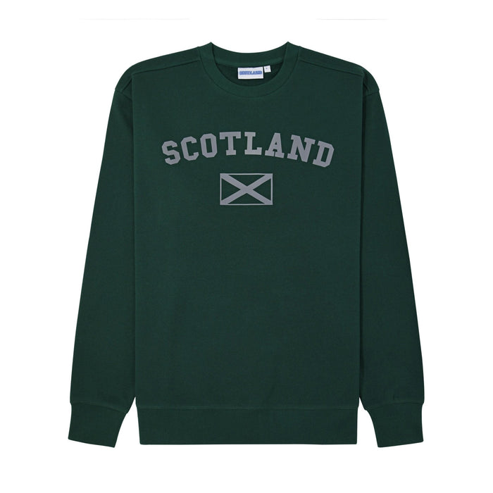 Scotland Harvard Reflective Sweatshirt - Heritage Of Scotland - BOTTLE GREEN
