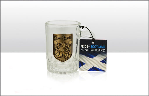 Scotland Lion Metal Plaq Mini Glass Tan - Heritage Of Scotland - N/A