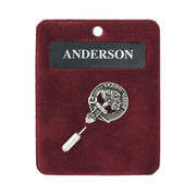 Scotland Map Clan Badge, Kilt Pin, Lapel Pin, Cufflinks, Keyring/Key Fob & Gift Set — Fine Pewter by Art Pewter — Made in Scotland (Shiny Finish) - Heritage Of Scotland - Lapel Pin