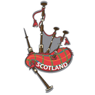 Scotland Metallic Magnet – Highland Coo, Nessie, or Bagpipes - Heritage Of Scotland - Bagpipes