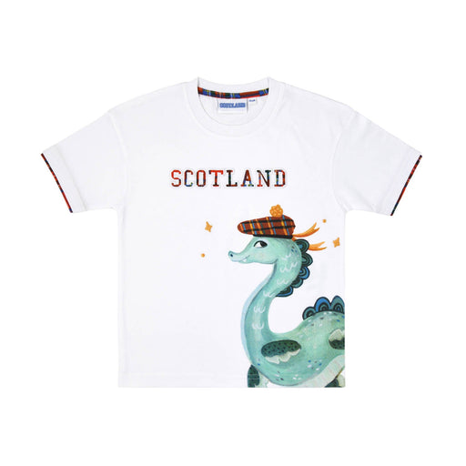 Scotland Nessie Kids T-Shirt - Heritage Of Scotland - WHITE