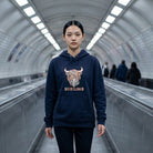 Scotland Pastel Highland Cow Hooded Top Navy - Heritage Of Scotland - NAVY