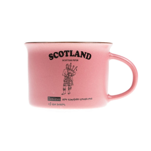 Scotland Piper Bone China Mug Matt - Heritage Of Scotland - FUSCHIA