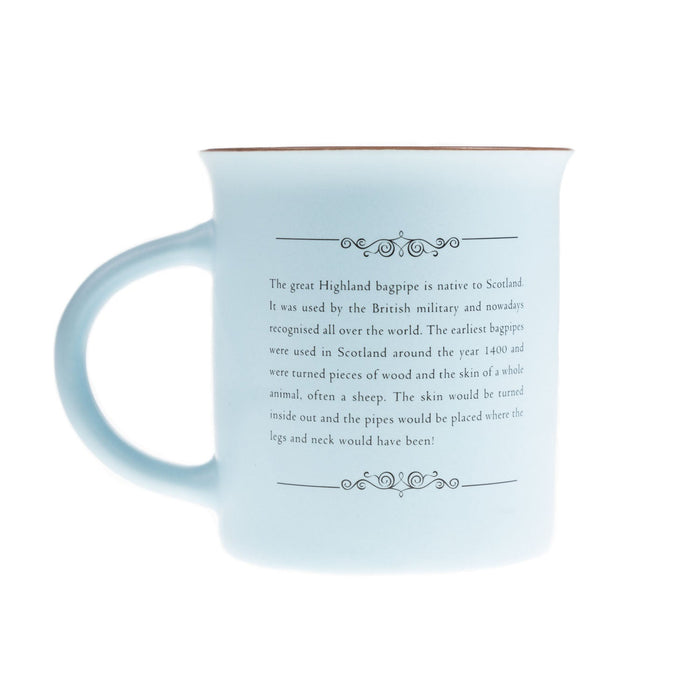 Scotland Piper Bone China Mug Matt - Heritage Of Scotland - OCEAN BLUE