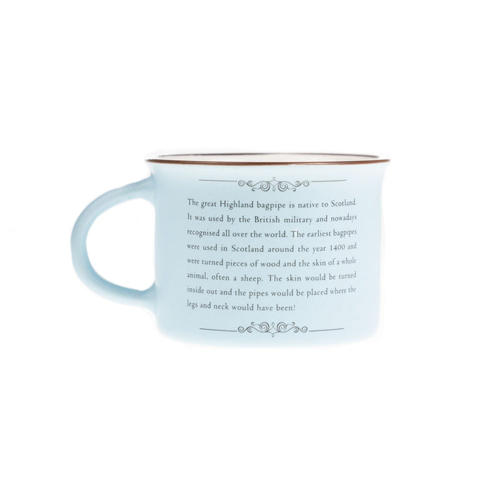 Scotland Piper Bone China Mug Matt - Heritage Of Scotland - OCEAN BLUE