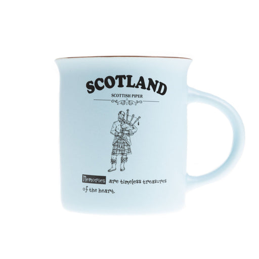 Scotland Piper Bone China Mug Matt - Heritage Of Scotland - OCEAN BLUE