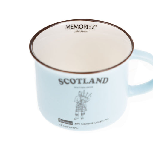 Scotland Piper Bone China Mug Matt - Heritage Of Scotland - OCEAN BLUE