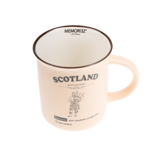 Scotland Piper Bone China Mug Matt - Heritage Of Scotland - SALMON