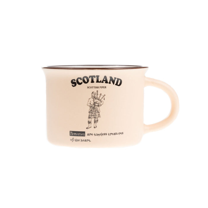 Scotland Piper Bone China Mug Matt - Heritage Of Scotland - SALMON