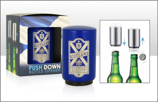 Scotland Push Down Bottle Opener Blue - Heritage Of Scotland - NA