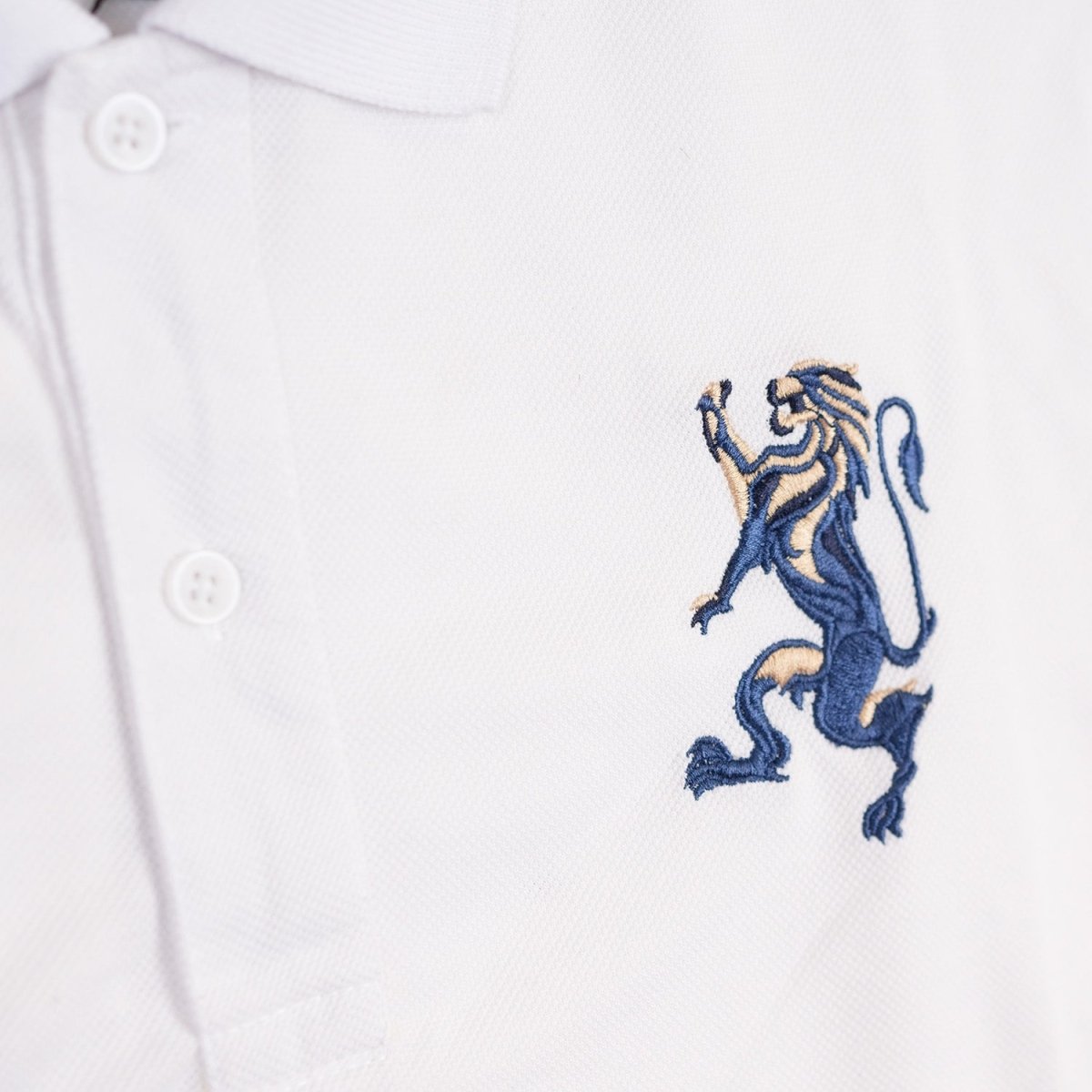 Scotland Richard Polo Shirt White - Navy – Heritage Of Scotland