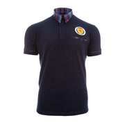 Scotland Tartan Football Polo Shirt Navy/Heritage Of Scotland - Heritage Of Scotland - NAVY/HERITAGE OF SCOTLAND