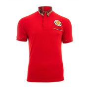 Scotland Tartan Football Polo Shirt Navy/Heritage Of Scotland - Heritage Of Scotland - NAVY/HERITAGE OF SCOTLAND