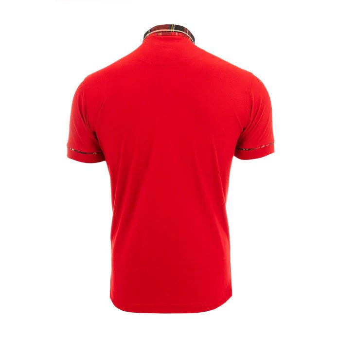 Scotland Tartan Football Polo Shirt Navy/Heritage Of Scotland - Heritage Of Scotland - NAVY/HERITAGE OF SCOTLAND