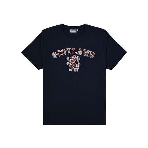 Scotland Tartan Lion Tshirt - Heritage Of Scotland - NAVY