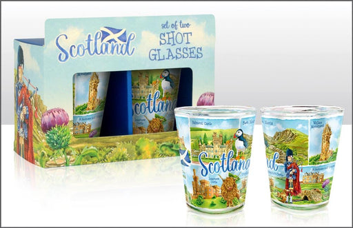 Scotland Watercolour Shot Glass Set Of 2 - Heritage Of Scotland - N/A