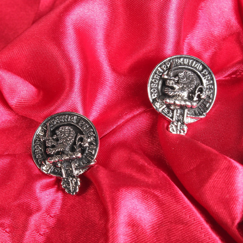Scots Piper Clan Badge, Kilt Pin, Lapel Pin, Cufflinks, Keyring/Key Fob & Gift Set — Fine Pewter by Art Pewter — Made in Scotland (Shiny Finish) - Heritage Of Scotland - Cufflinks