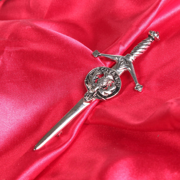 Scots Thistle Clan Badge, Kilt Pin, Lapel Pin, Cufflinks, Keyring/Key Fob & Gift Set — Fine Pewter by Art Pewter — Made in Scotland (Shiny Finish) - Heritage Of Scotland - Kilt Pin