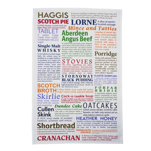 Scottish Delicacies Tea Towel - Heritage Of Scotland - N/A