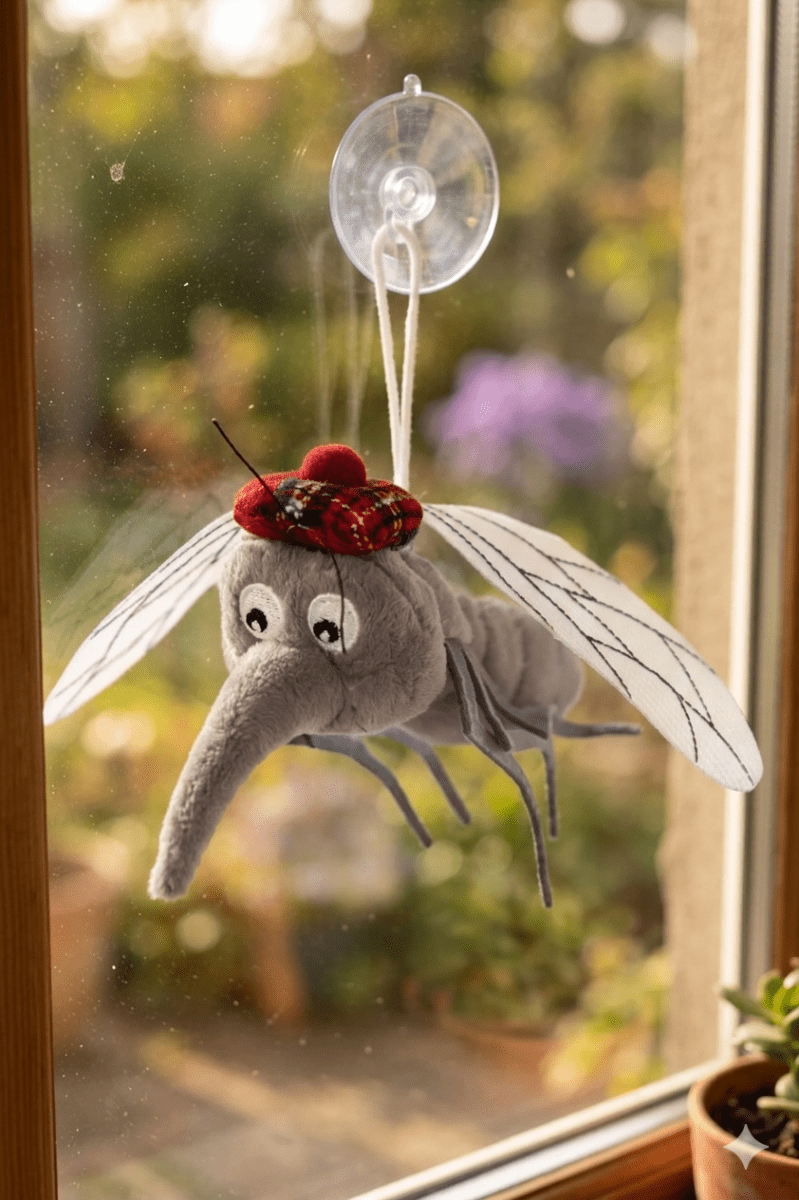 Scottish Flying Midge Plush with Tartan Hat – Fun Scotland Souvenir Gift - Heritage Of Scotland - 