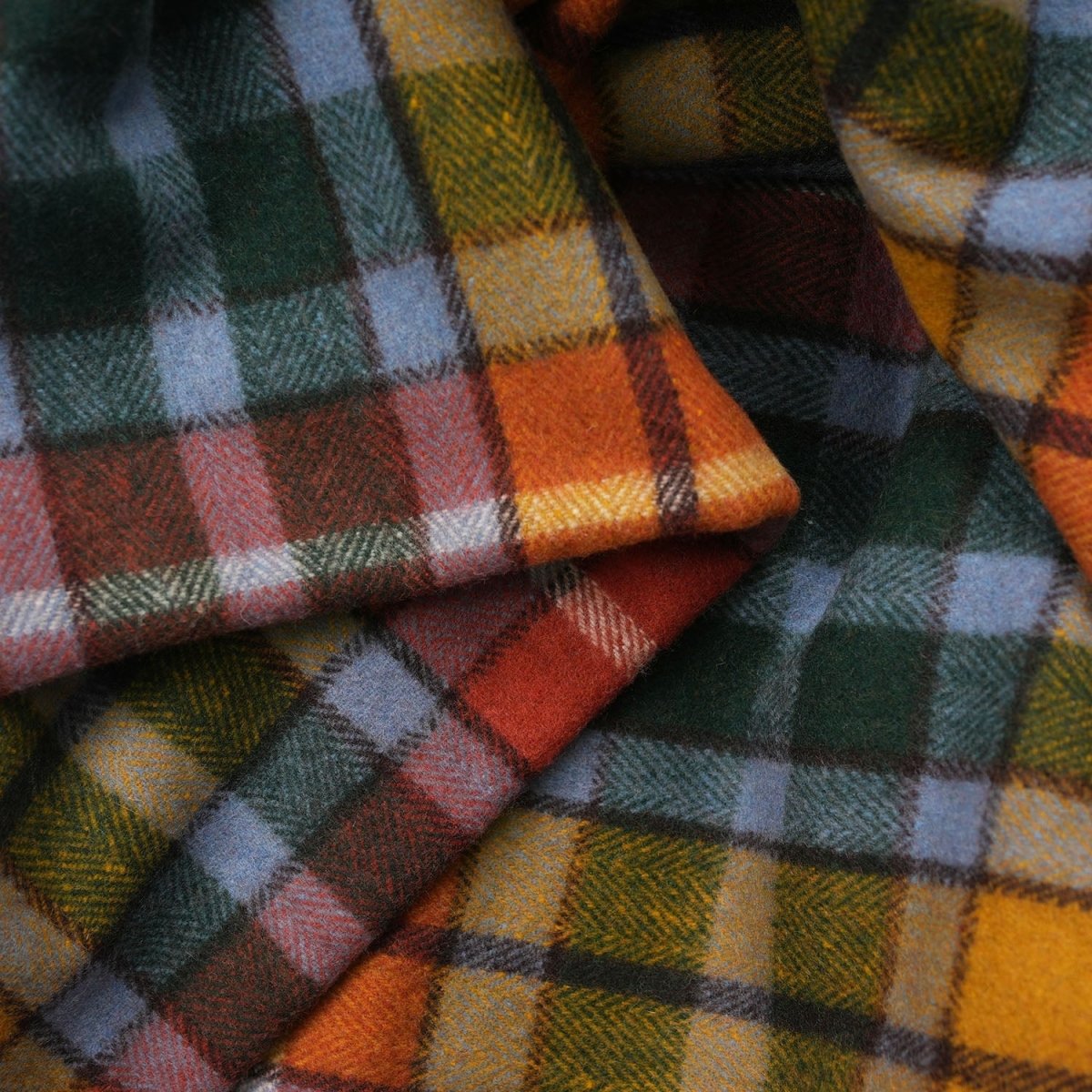 Scottish Highland Tartan Wool Blend Blanket Throw - BUCHANAN ANTIQUE - Heritage Of Scotland -