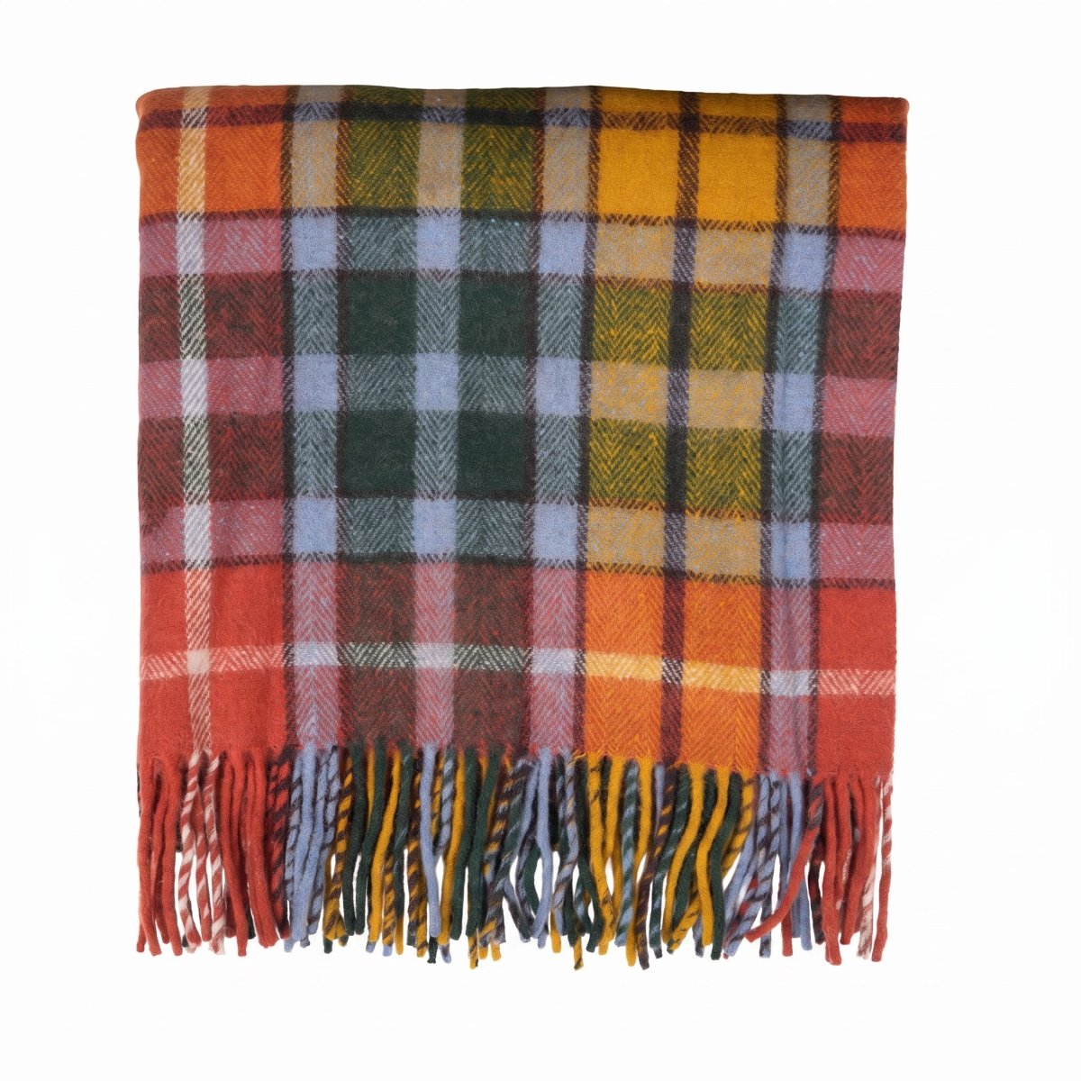 Scottish Highland Tartan Wool Blend Blanket Throw - BUCHANAN ANTIQUE - Heritage Of Scotland -