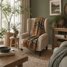 Scottish Highland Tartan Wool Blend Blanket Throw - BUCHANAN ANTIQUE - Heritage Of Scotland -