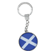 Scottish Keyrings – Glass - Look Saltire & Westies or Hand - Painted Westie - Heritage Of Scotland - Glass - Look Saltire