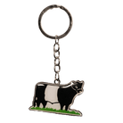 Scottish Keyrings – Metal & Charm Keyrings with Puffin, Coo, Nessie & More - Heritage Of Scotland - Belted Galloway