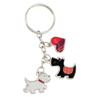 Scottish Keyrings – Metal & Charm Keyrings with Puffin, Coo, Nessie & More - Heritage Of Scotland - Scottie + Westie Charm