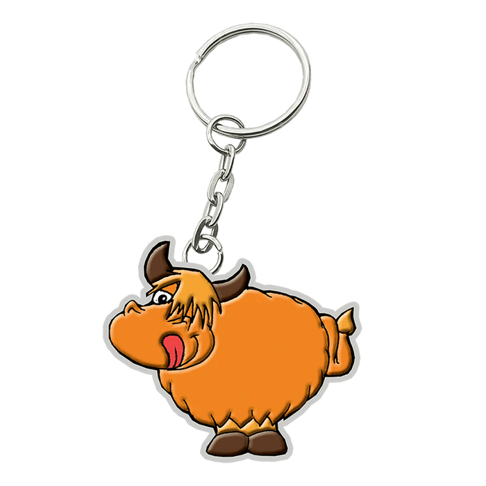 Scottish Metal & Epoxy Keyrings – Piper, Nessie, Bagpipes or Coo - Heritage Of Scotland - Highland Coo