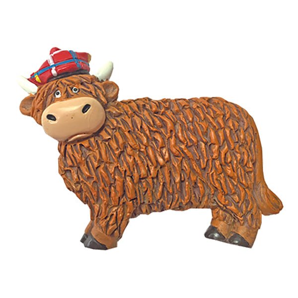 Scottish Polyresin Fridge Magnets – Fun Souvenirs with Iconic Designs - Heritage Of Scotland - Highland Coo