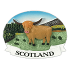 Scottish Polyresin Fridge Magnets – Fun Souvenirs with Iconic Designs - Heritage Of Scotland - Highland Coo Scotland