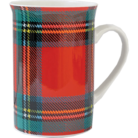 Scottish Porcelain Mugs – Highland Cow, Nessie, Tartan, Stag & More - Heritage Of Scotland - Royal Stewart Tartan